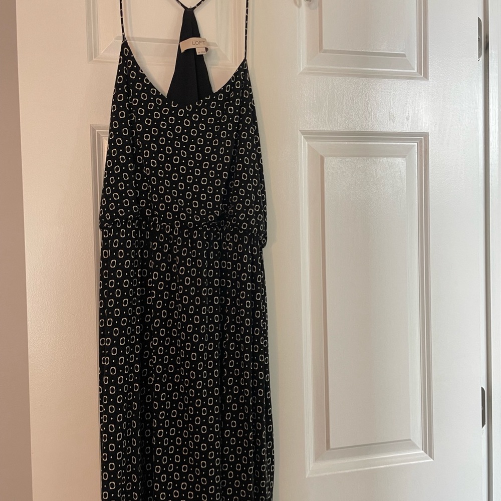 Loft Black and white sundress.  Size medium petite